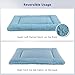 BVAGSS Hundebett Kleine Hunde Reversible, kühl und warm Matten Hundekissen, Waschbar Hundematte für klein mittel große Hunde XH080 (45x33cm,Blau)