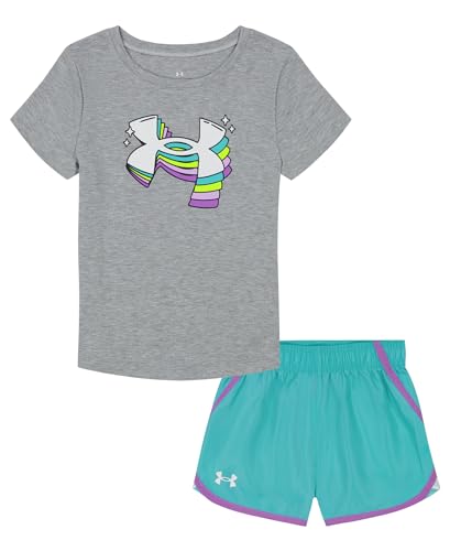 Image of Under Armour Girl's 2-piece Short Sleeve Tee and Shorts Set