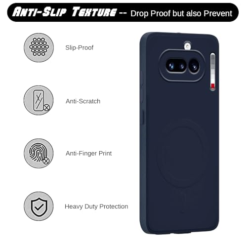 Image of Back Cover Nothing Phone (4a) 5G | MagFit Ring Design (Non-Magnetic) | Shockproof Case | Anti-Slip Grip | Raised Camera Edges | Slim Protective Case for Nothing Phone (4a) 5G (Steel Blue)