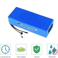 HJGHY 36v,20Ah, 60V Lithium-Akkupack (36V, 48V, 60V, 15Ah, 20Ah, 25Ah, 30Ah, 40Ah, 50Ah) – Wiederaufladbarer Lithium-Akku für 0–1500W Elektrofahrrad- und Rollermotoren – Ansicht 3