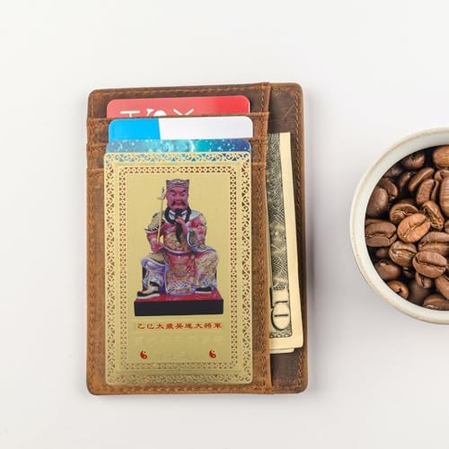 Feng Shui Tai Sui Amulet Card Brass Protective Card Chinese Fortune for Wealth and Luck Portable Wallet-Sized Design Craftsmanship for Home Decor2
