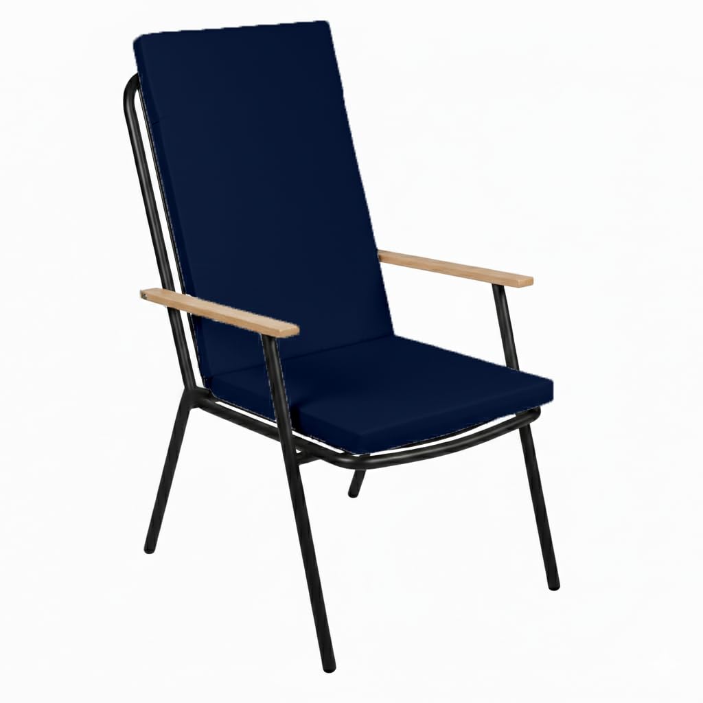 Cuddle Cloud Waterproof High Back Garden Chair Cushion 96x41x5cm – Water-Resistant Outdoor Seat Pad for Patio Chairs, Recliner, Lounger & Relaxer – Thick, Durable & Comfortable (Navy)