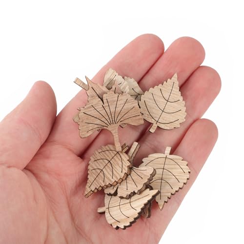 Copeaux de Bois Feuilles d'Érable Beige de Qualité Scrapbooking - 5
