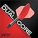 RED DRAGON Darts – Nitro Flite Integrated Flight & Shaft System – No.2 Shape and Design – Black & Red Colour, Short Length