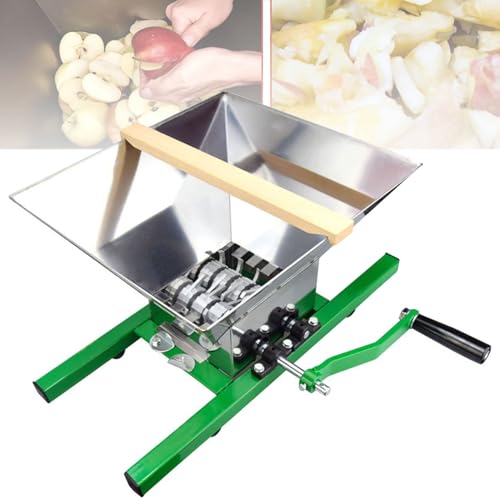 Exprimidor manual, triturador de frutas de 1.8 galones con asa, engranajes de aleación de aluminio portátil para bayas y manzanas, ideal para hacer salsa de vino