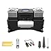Produktbild EWQG-Pfanne 12V Tragbare Auto Luftpumpe Luftkompressor mit LED-Licht, 1 Sicherung, 3 Zusätzliche Ventiladapter, 1 Verlängerungsrohr, 1 Batterie Zugang Clip