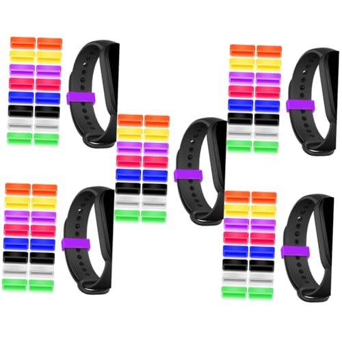 HEALEEP 80pcs Silicone Watch Band Holders Fasten for Watch Straps Easy to Install Compatible Bands Includes Each