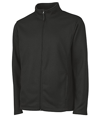 Charles River Apparel Men's Heritage Rib Knit Full Zip Jacket, Black, L