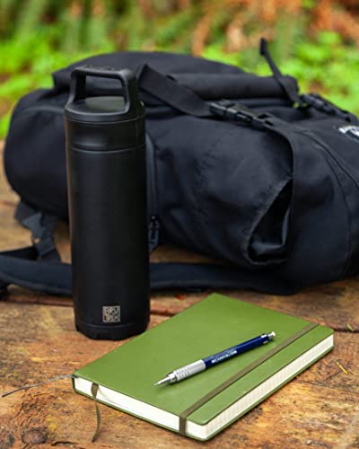 Brutrekker Bottle - Insulated Stainless Steel Tumbler Mug Keeps Drinks Hot Or Cold - 2 Piece Leak Proof Versatile Drink And Pour Lid - Reusable Coffee Water Or Beer Growler (18 Fl.oz, Snowflake White) #TOP5