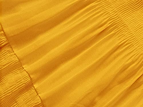 Image of NASHALYLY Women's Chiffon Elastic High Waist Pleated A-Line Flared Maxi Skirts