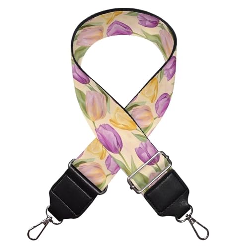 Image of GLENLCWE Tulip Flower Wide Purse Strap Replacement Crossbody Handbag Shoulder Strap Adjustable Bag Straps Replacement