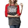 IRISGOD Womens 3/4 Sleeve Christmas Shirts Cute Merry Bright Raglan Baseball Tees Tops