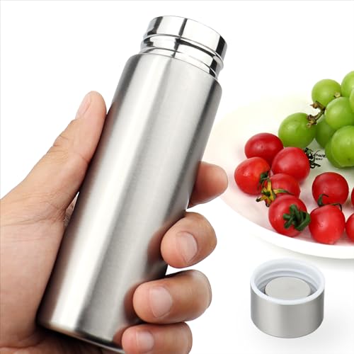 Dxobay Cute Small Purse Water Bottle, 4.4 Fl. Oz, Mini Slim Flask for Kids Lunchbox, Portable Skinny Handbag Water Bottle, Vacuum Insulated Reusable Leak Proof Stainless Steel Hydroflask Thermos
