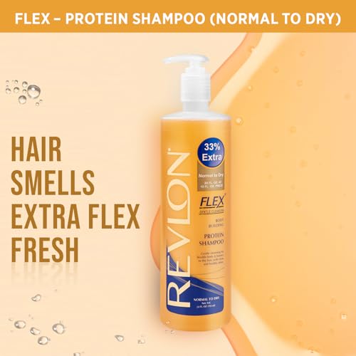 Image of Revlon Flex Body Building Protein Shampoo Regular - 592Ml