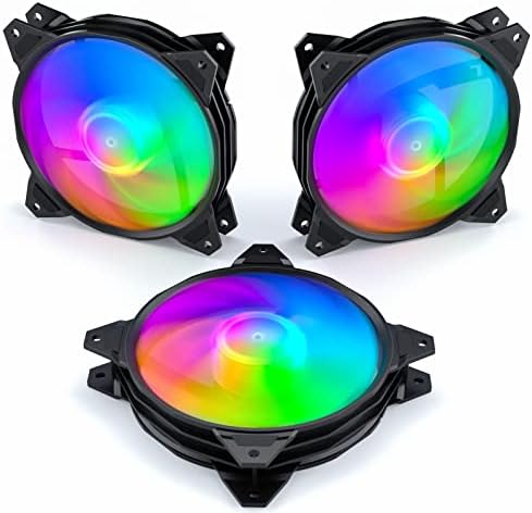 upHere RGB LED 120mm Case Fan,Quiet Edition High Airflow Adjustable ...