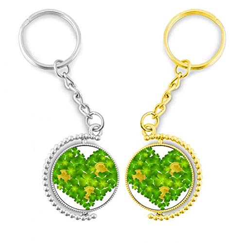 Anneau de métal doré St.Patrick avec trèfle incassable pour sac