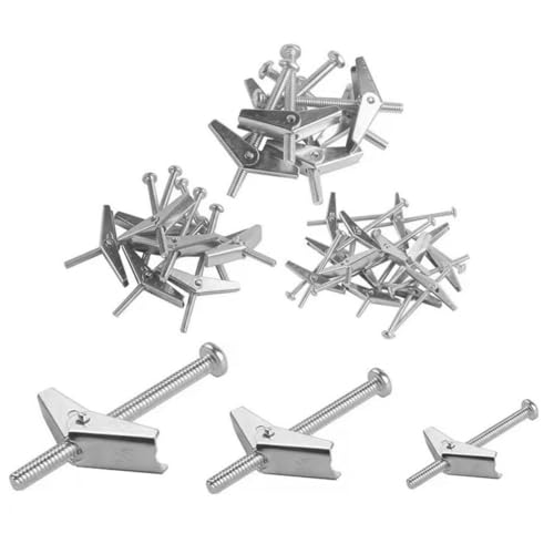 ARTIBETTER 1 Set Aircraft Grade Toggle Bolts Steel Drywall Anchors Wing Nut Heavy Duty Toggle Anchors for Wall Mounting