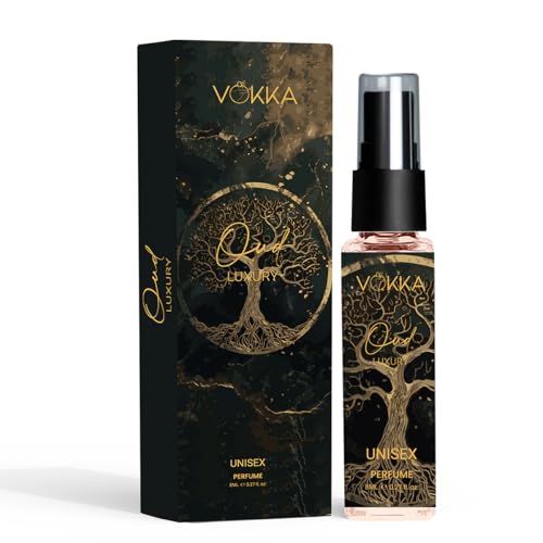 Image of Vokka Pocket Perfume Oud 8ml | Unisex Luxury Long Lasting Smokey Perfume for Men & Women | Woody Pleasant Scent Eau De Parfum | EDP Fragrance for Gift | Notes: Tobacco Sandalwood Agarwood
