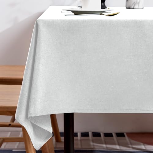 BALCONY & FALCON Rectangle Table Cloth Waterproof Owl Gray 91"x132"