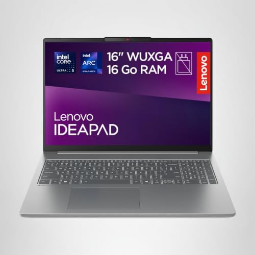 Lenovo IdeaPad Slim 5 16IMH10 - Ordinateur Portable 16'' WUXGA (Intel Core Ultra 5 135H, RAM 16Go, SSD 512Go, Windows 11 Home) Clavier AZERTY Français - Gris – vue 8