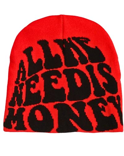 2THESTARS Y2K Beanie for Men Women Knitted Hat Winter Cap Streetwear Design Warm Casual Skullies Cold Weather Knit Outdoor - Red - image 1