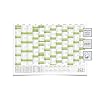 Wandkalender/jaarkalender 2021, DIN A2 59,4 x 42,0 cm met vakanties opgerold groen