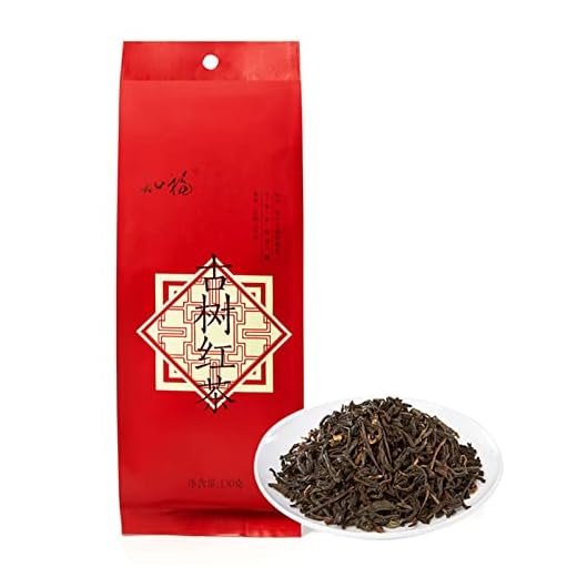 DEWIN Old Tree Black Tea, 130g Old Tree Black Tea with Strong Flavor China Yunnan for Gathering Moring Afternoon Tea Drink