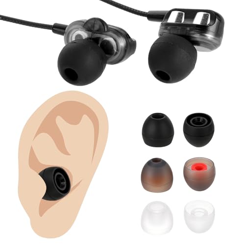18 Pairs Silicone Ear Bud Replacement Earbuds Ears Tips Replacement Covers Soft Earphones Earbuds Ear Cushion Tips Replacements Kit, 3 Color, S/M/L
