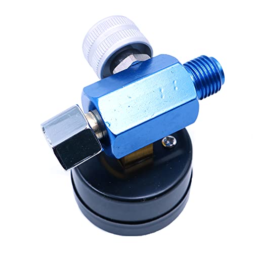ANCLLO Luftdruckregler, 6,35 mm Sprühfarbpistole Luftdruckregler Manometer pneumatisches Werkzeugzubehör