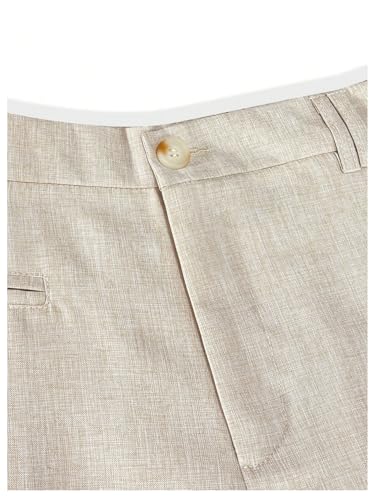 GORGLITTER Men's Zipper Fly Dress Pants Straight Leg Office Work Trousers with Pockets4