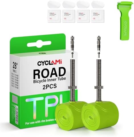 TPU Schlauch Rennrad 38g Ultraleichter Kompatibel mit 700 x18/23/25/28/30/32C - Fahrradschlauch Metall Herausnehmbarer Presta-Ventil 45/60/80mm