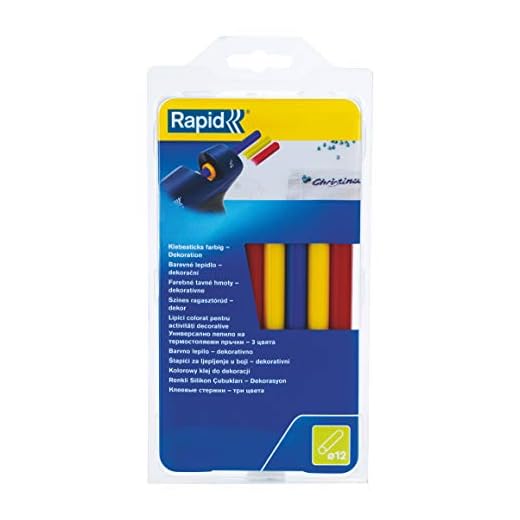 Rapid Limpinnar färgade universal, 250 g, 14 pinnar, universellt varmt lim, limpinnar för limpistol 11 mm, 12 mm
