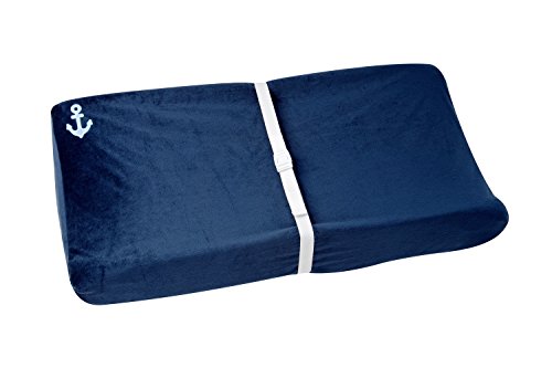 Image of Nautica Kids Nursery Separates Super Soft Changing Pad Cover, Navy & Light Blue Anchor