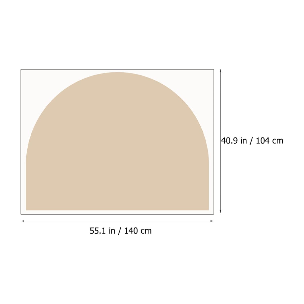 Toddmomy Calcomanía de Pared Geométrica Beige de Pvc Extraíble