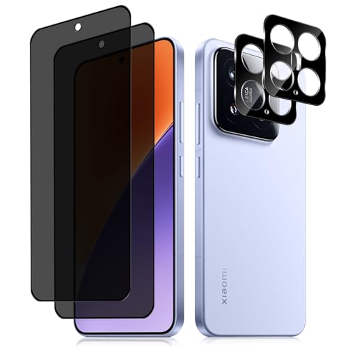 #VerdientProvisionen<br>[2 + 2 Stück Privacy Schutzfolie + Kameraschutz für Xiaomi 15 5G Panzer Schutz Glas Anti-Spy Folie 9H Härte Anti-Spähen Sichtschutzfolie für Xiaomi 15 5G