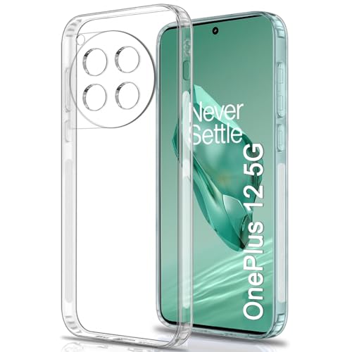 Image of TheGiftKart Back Cover Soft Case for OnePlus 12 5G | Best Camera Protection | Inbuilt Dust Plugs & Anti-Slip Grip | Ultra Clear Slim Back Cover Case for OnePlus 12 5G (Silicone, Transparent)