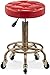 Stołek na kołach Klasyczny stołek barowy, podnoszący wysoki stołek, salon fryzjerski, krzesło biznesowe (Color : Red)