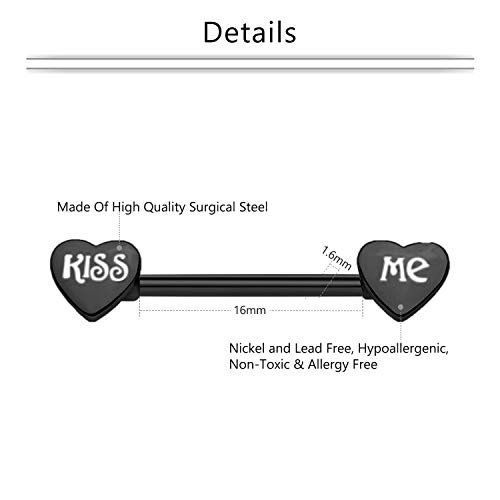 Mayhoop 14G Nipple Ring Stainless Steel Nipplerings Nipple Barbell Nipple Piercing Bar for Women Men2