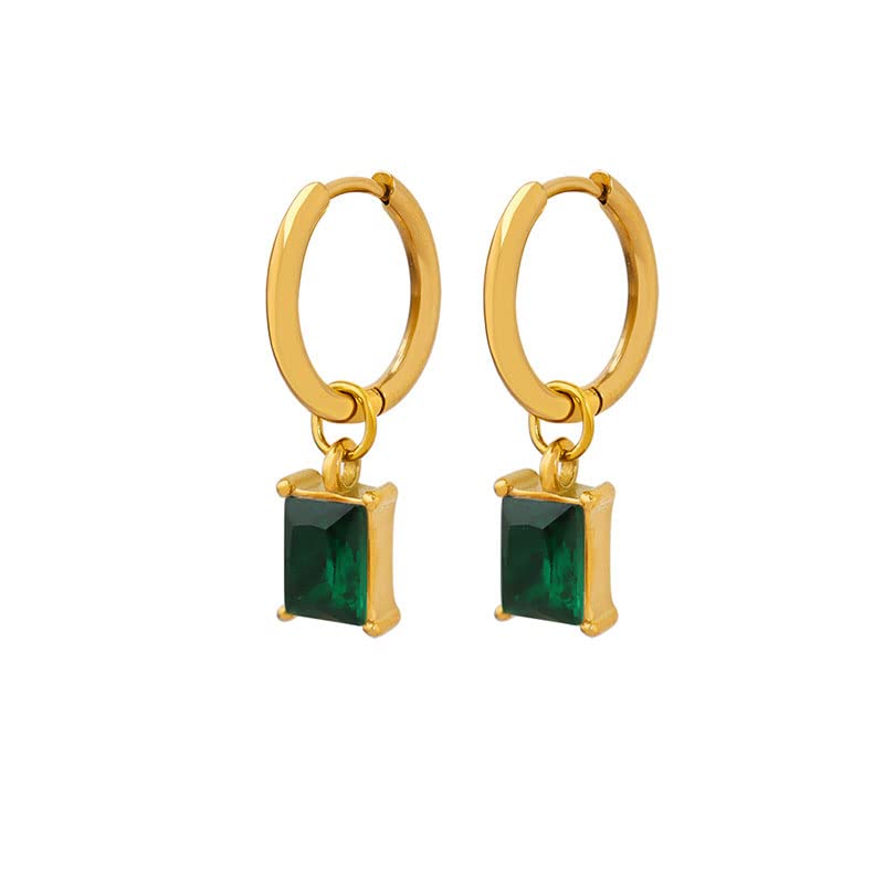 Boucles d'oreilles moissanite en or 14k et argent S925, éclat géométrique de haute joaillerie
