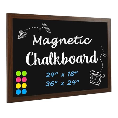 4 THOUGHT Chalk Board 24" x 36", Magnetic Large Chalkboard