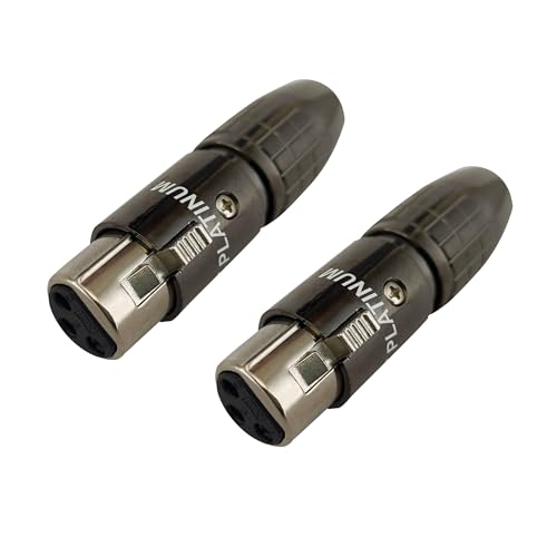 Image of MX 3 Pin XLR connector Microphone Connector pin Pure Copper Nickel Plated Pins1 for High Conductivity microphone cable connector, PERENT 3078 PACK OF 2, Female Connector, pack of 2