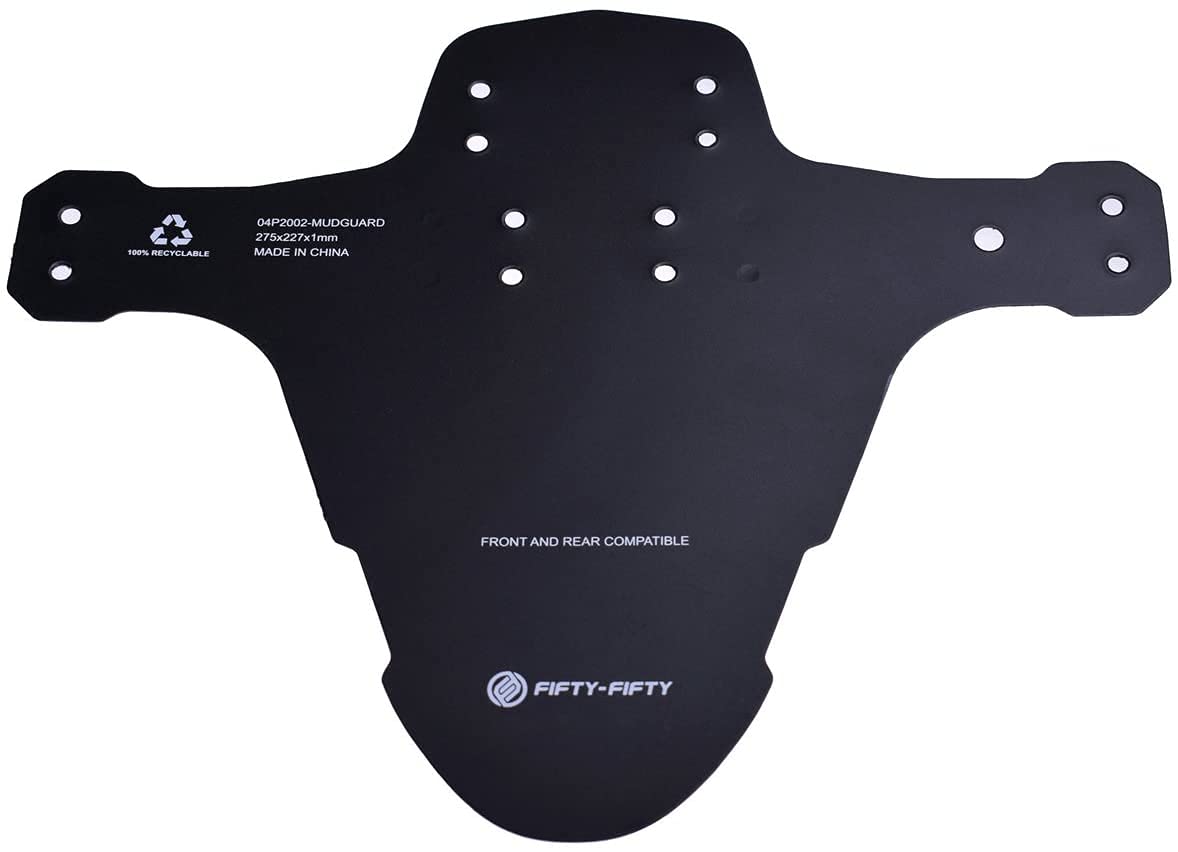 FIFTY-FIFTY Mountain Bike Fender, MTB Mudguard, Front and Rear Compatible Bicycle Mudguard, Fits 26", 27.5", 29", Plus Size and Fat Bike Wheel Sizes