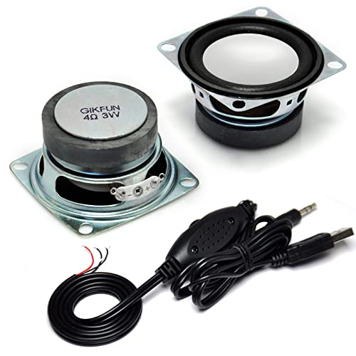 Altavoces audio estéreo gama completa 3.5mm cable 2 unidades miniatura 1