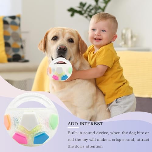 Qosigote Anti-Stress-Ball, The Mellow Dog Calming Ball, Interaktiver Bissfest -Training, Weiche Gummizähne Reiniger, Lustige Haustier -Übungsausrüstung | Engagiertes Kauspielzeug (A)