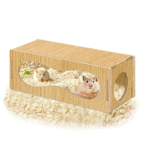 Hamster Hideout Hamster House, Wooden Hamsters House, Hamsters Hide Hut Cage Accessories for Life Activities, Toys and Decor (Small) Hamster Hideout Hamster House, Wooden Hamsters House, Hamsters Hide Hut Cage Accessories for Life Activities, Toys and Decor (Small)