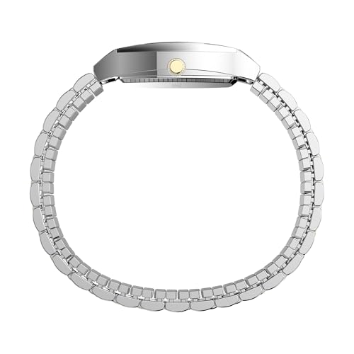 Image of TIMEX Main Street Tonneau 21mm Silver-Tone Dial Analog Women Watch - TW2V25500JQ