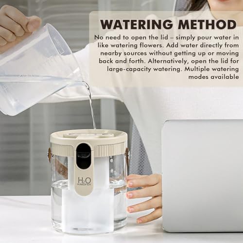 Nikou Humidificador de Aire de 1,5 L, Top-Fill Humidificador de Aire para Bebé, Silenciador Difusor de Aroma Ultrasónico con Luz Nocturna, Boquilla Bidireccional, para Dormitorio, Yoga, Oficina - imagen 3