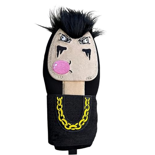 Tressify Baseball & Softball Sliding Mitt, L Size, Cartoon Design, Fabric With Black Hair & Chain, 10.6 X 5.1 In