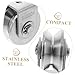 MUSISALY 2pcs Stainless Steel Industrial Pulley Wire Groove Wheel for Sliding Gate Heavy Duty Bearing Pulley Wheel for Gym