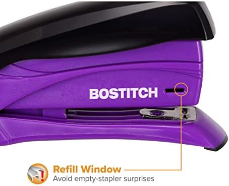 Bostitch Office Inspire 15 Sheet Stapler - One Finger, No Effort, Spring Powered Stapler - Assorted Colors, No Color Choice (1491)